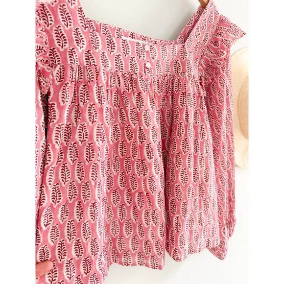Emerson Fry | India Collection | NWT Emerson Fry Adelina Blouse in Rosey | Sz L - Picture 4 of 12